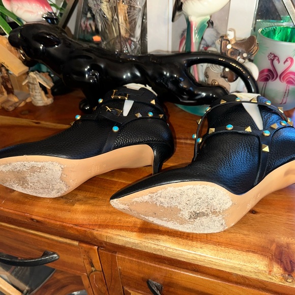Valentino rockstud turquoise black bootie boot size 38 - Picture 8 of 15